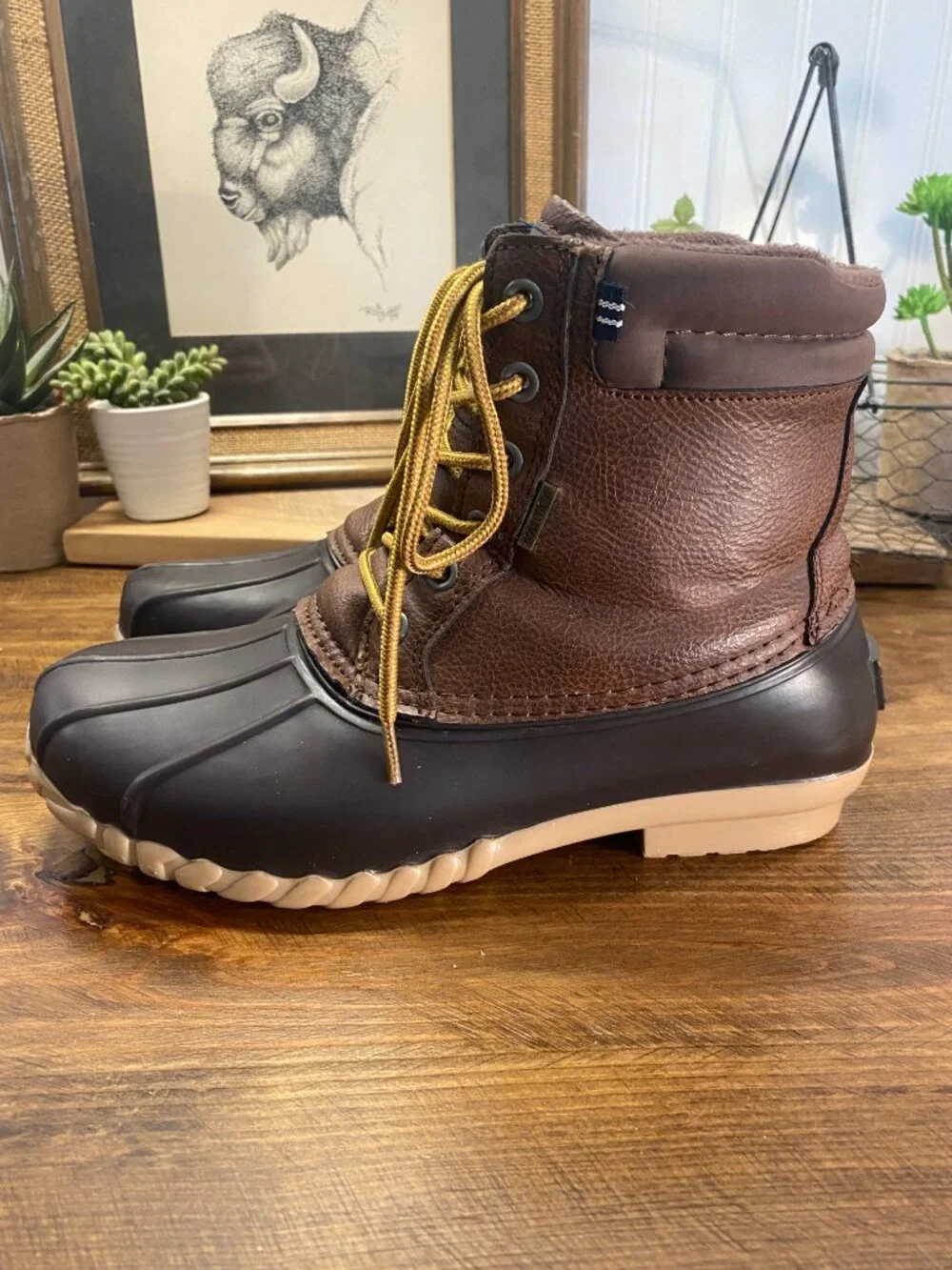NAUTICA Channing Duck Boots - Rubber Winter Rain Boots - Men US Size 8